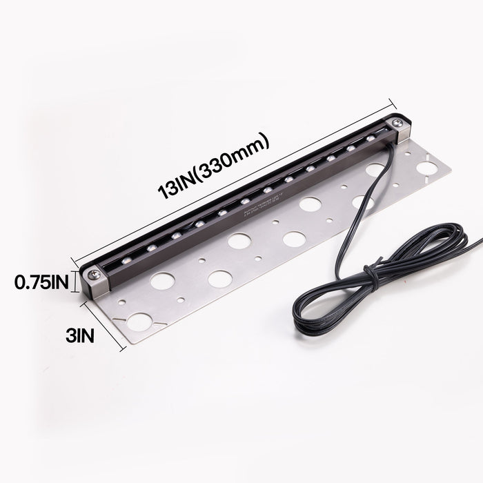 Gardenreet LED Hardscape Light,Cast Aluminum Housing,Integrated 1.5W 2700/3000K LED Light Source,LED Step Light,3/7/13 Inches Long,Low Voltage 12V AC/DC (2702) - Sweatfully