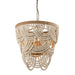 Hatfield 4-Light Bohemia Style Wood Beaded Chandelier - Sweatfully