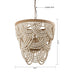 Hatfield 4-Light Bohemia Style Wood Beaded Chandelier - Sweatfully