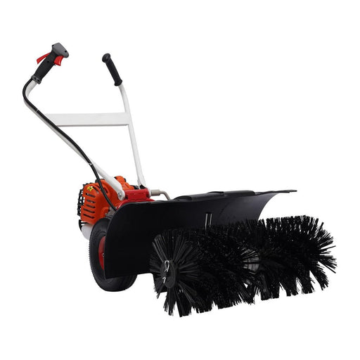 Heavy Duty 2.5HP 2-Stroke 52CC Gas-Powered Walk-Behind Brush Sweeper Broom, 24" (97138624) - Sweatfully