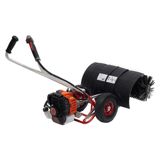Heavy Duty 2.5HP 2-Stroke 52CC Gas-Powered Walk-Behind Brush Sweeper Broom, 24" (97138624) - Sweatfully
