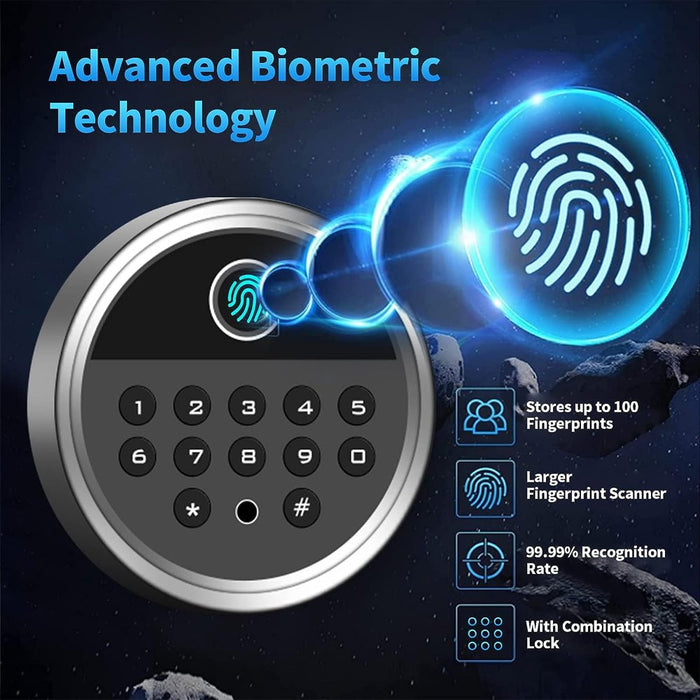 57" Heavy Duty Anti-Theft Fireproof Biometric Gun Rifle Pistol Safe For Home, 11-12 Guns (SAK53816) - Sweatfully