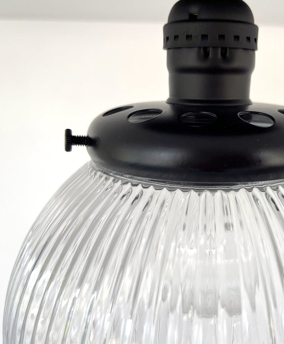 Modern Holophane Glass Ceiling Light - Sweatfully