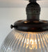 Modern Holophane Glass Ceiling Light - Sweatfully