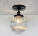 Modern Holophane Glass Ceiling Light - Sweatfully