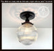 Modern Holophane Glass Ceiling Light - Sweatfully