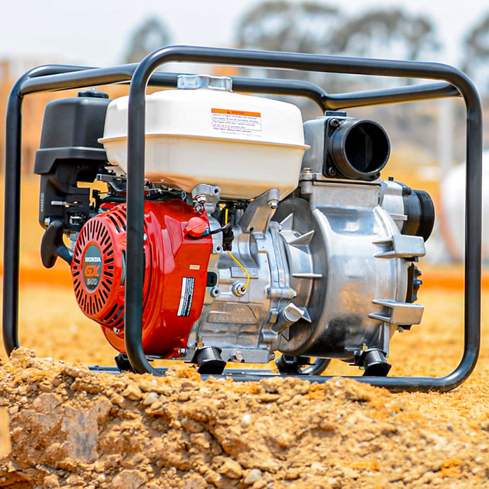 PRE ORDER: 3 Inch Trash Water Pump 375 GPM 8 HP GX270 powered by Honda Portable Utility - Sweatfully