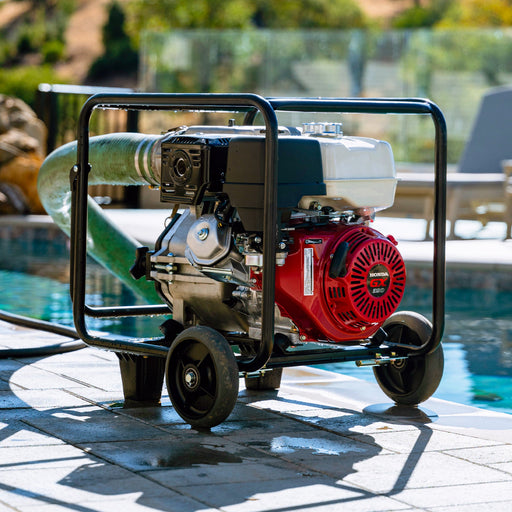 PRE ORDER: 4 Inch Trash Water Pump 423 GPM 13 HP GX390 powered by Honda Portable Utility - Sweatfully