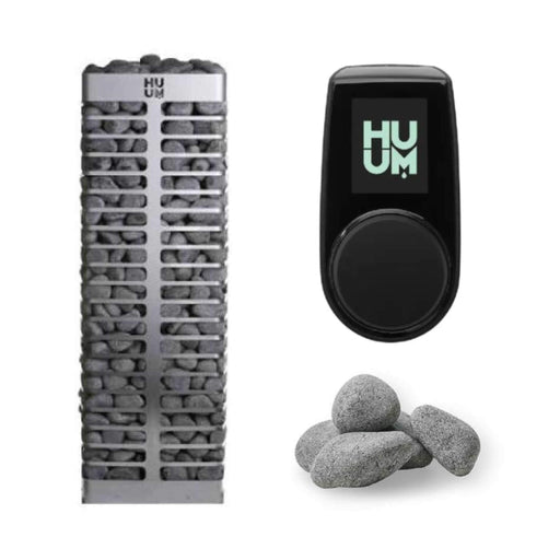 Huum Steel Series Sauna Heater With UKU Control & Sauna Stones (SAK84952) - Sweatfully