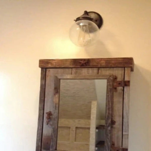 Seeded Glass SCONCE Light with Edison Bulb - Sweatfully