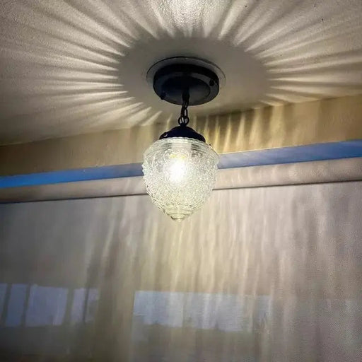 Acorn Antique Glass Ceiling Light with Chain - Sweatfully