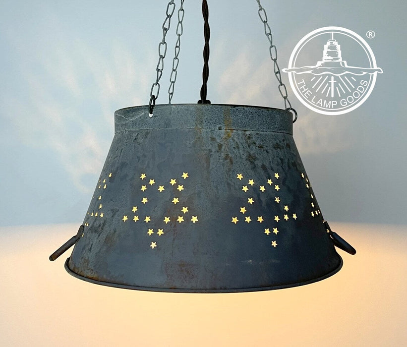 Weathered Galvanized Chandelier Light Fixture - Sweatfully