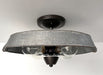 Oval Galvanized Zinc Flat Tub Laundry Room Ceiling Light Fixture - Sweatfully