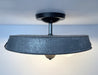 Oval Galvanized Zinc Flat Tub Laundry Room Ceiling Light Fixture - Sweatfully