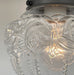 Embossed Flush Mount Globe Antique Ceiling Light Glass - Sweatfully