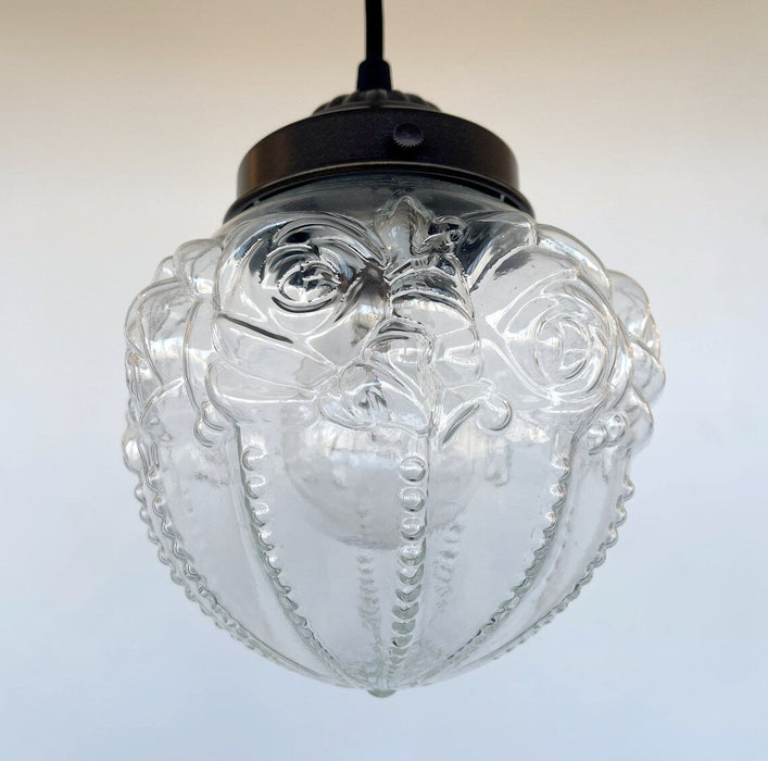 Embossed Antique Glass Globe PENDANT Lights - Sweatfully