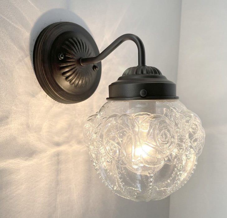 Victorian Embossed Globe Wall Light - Sweatfully