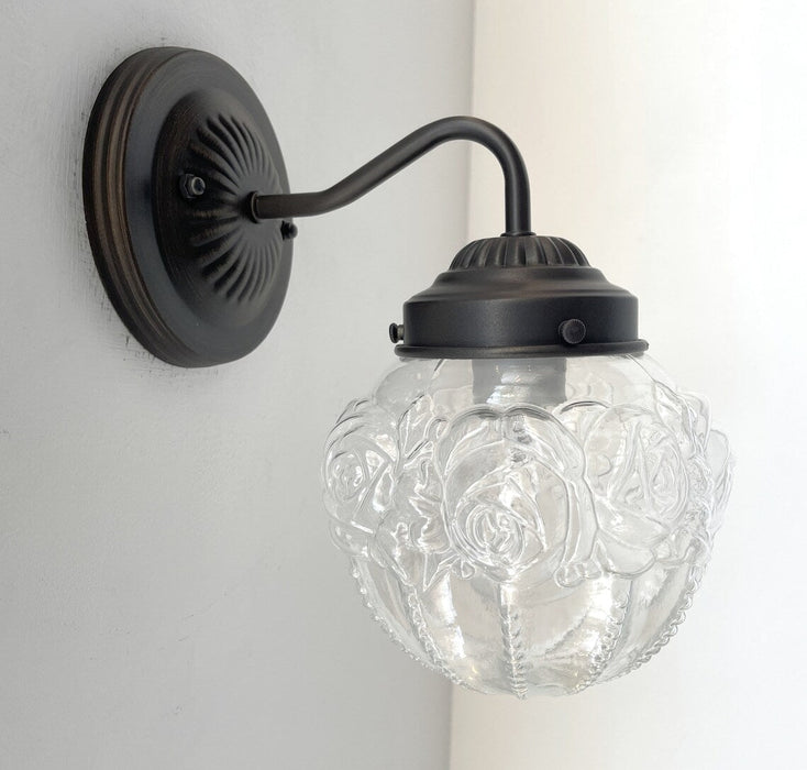 Victorian Embossed Globe Wall Light - Sweatfully