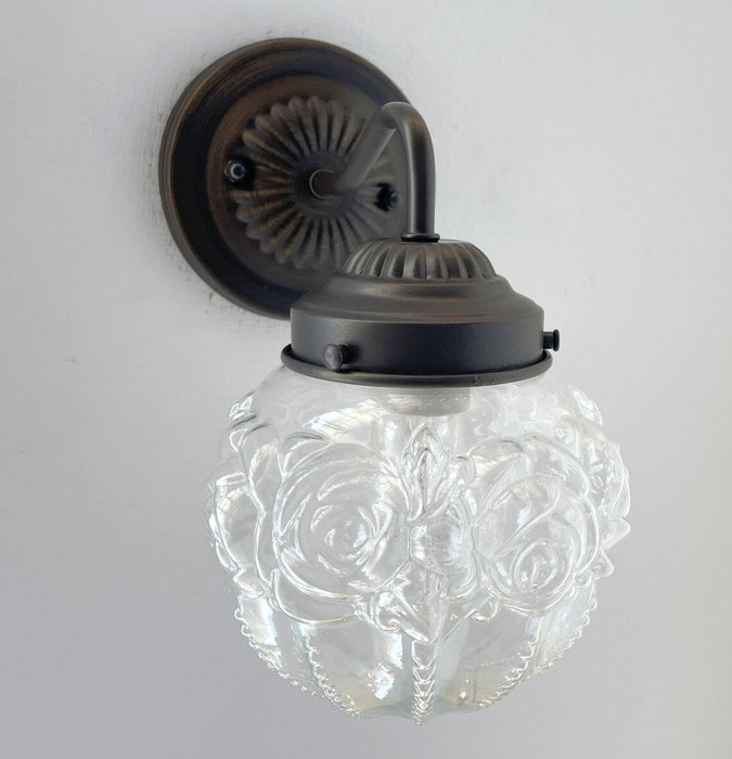 Victorian Embossed Globe Wall Light - Sweatfully