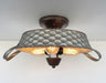 Flat Rustic Tub Ceiling Light Galvanized Beehive - Sweatfully