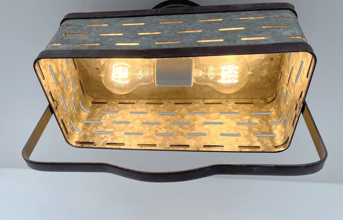 REDIRECT!!!!   Rectangular Rustic Galvanized Ceiling Light Fixture - Sweatfully