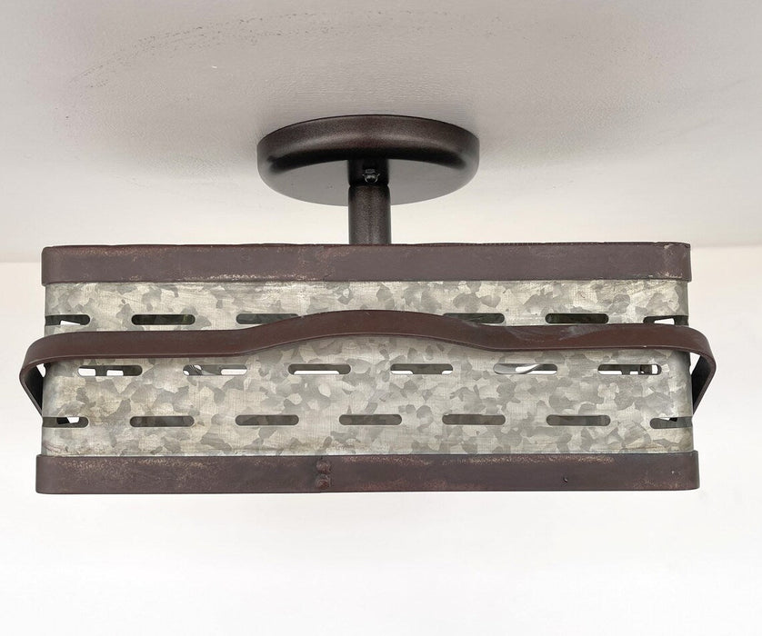 REDIRECT!!!!   Rectangular Rustic Galvanized Ceiling Light Fixture - Sweatfully