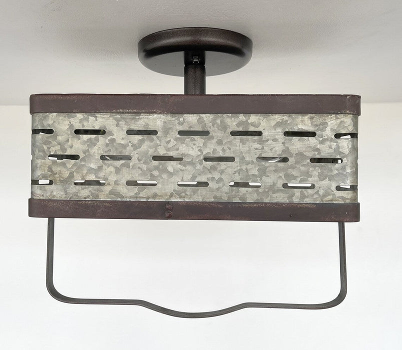 REDIRECT!!!!   Rectangular Rustic Galvanized Ceiling Light Fixture - Sweatfully