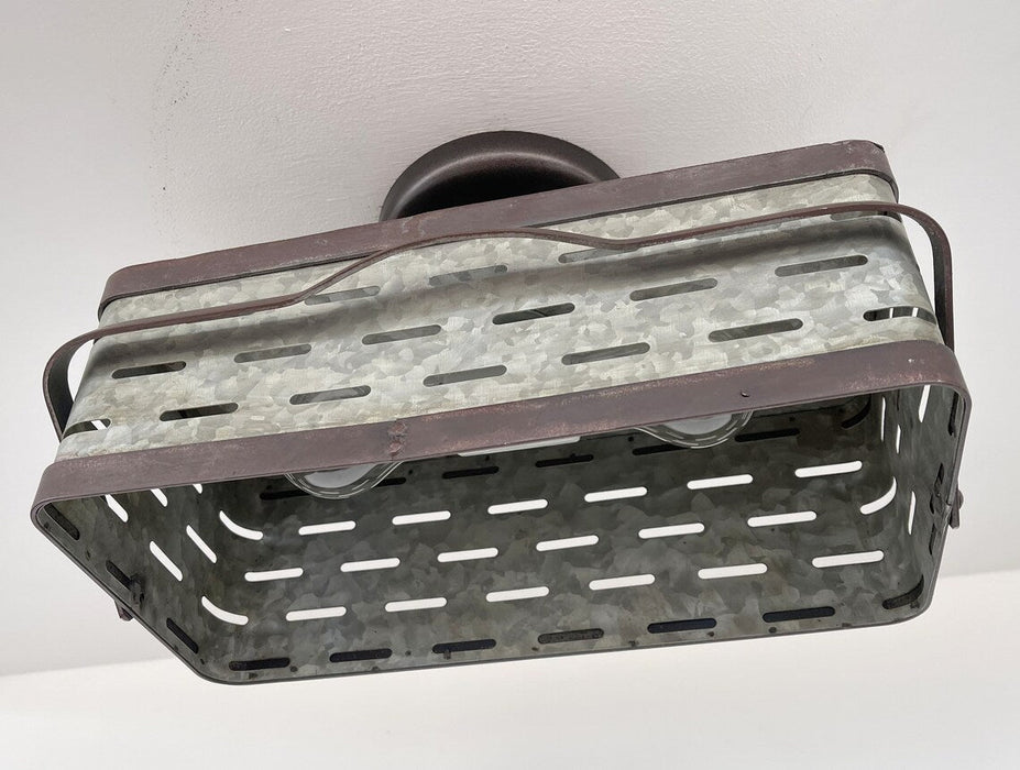 REDIRECT!!!!   Rectangular Rustic Galvanized Ceiling Light Fixture - Sweatfully
