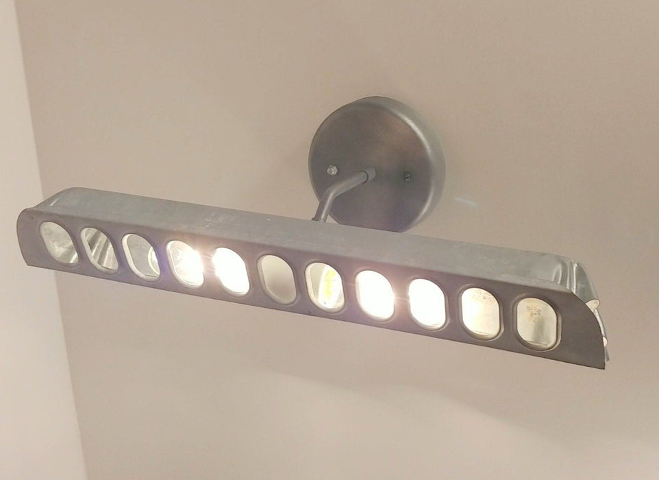 Galvanized Chicken Feeder Wall Vanity Light 18" - Sweatfully