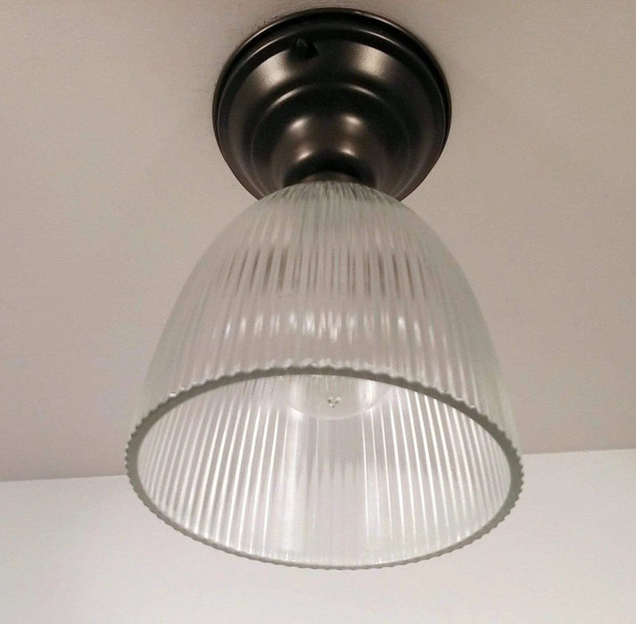 Vintage Slender Factory Holophane Industrial Ceiling LIGHT - Sweatfully