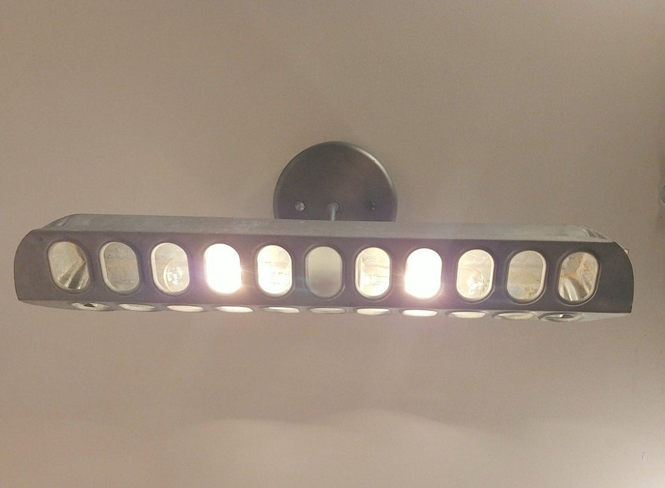 Galvanized Chicken Feeder Wall Vanity Light 18" - Sweatfully