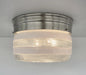 RETRO 1960's Antique DRUM Flush Mount Ceiling Light Brushed Nickel - Sweatfully