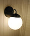 Milk Glass Globe Wall Light Fixture Sconce - Sweatfully