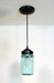 Vintage BLUE Mason Jar PENDANT Light - Sweatfully