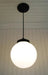 Milk Glass PENDANT Light - 8" Globe - Sweatfully
