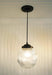 Factory Antique Large Glass Holophane Pendant Light - Sweatfully