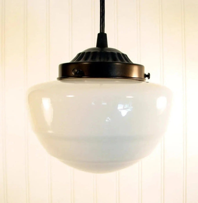 Schoolhouse Pendant LIGHT of Replica Mushroom Globe - Sweatfully
