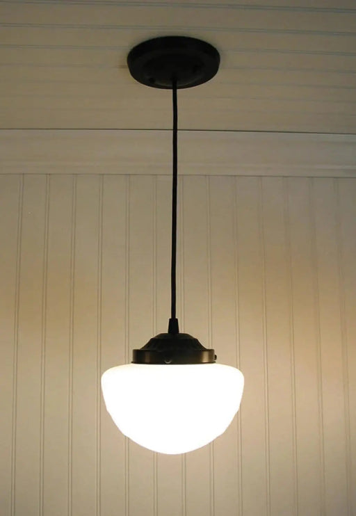 Schoolhouse Pendant LIGHT of Replica Mushroom Globe - Sweatfully