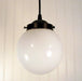 Milk Glass Globe Pendant Light - Sweatfully