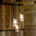Mason Jar Chandelier Pendant Light Trio - Sweatfully