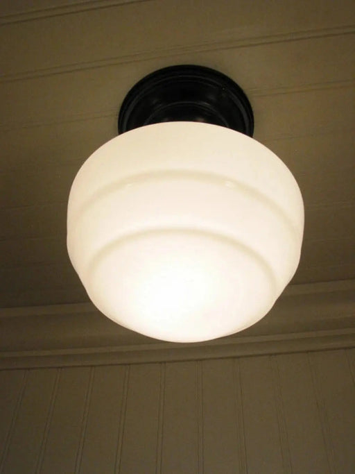 Schoolhouse Ceiling Light Fixture Mushroom Style - Sweatfully