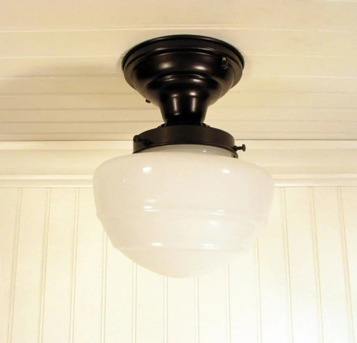 Schoolhouse Ceiling Light Fixture Mushroom Style - Sweatfully