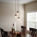 Seeded Glass Chandelier Light Pendant Trio - Sweatfully