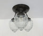 Antique Acorn Glass Ceiling Lighting Fixture Chain Trio - Sweatfully