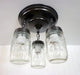 Mason Jar LIGHT FIXTURE New PINT Chain Trio - Sweatfully