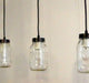 Mason Jar Track Lighting PENDANT Trio - Sweatfully
