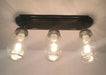 Mason Jar LIGHT FIXTURE Rectangular Chain Trio - Sweatfully