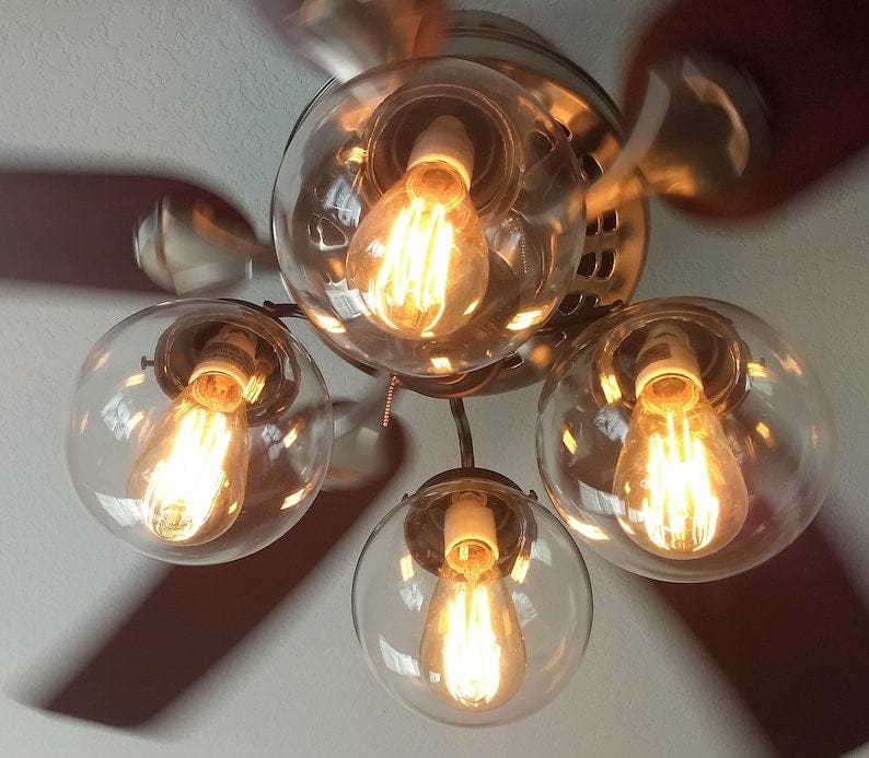 Modern Globe Ceiling Fan Light - Sweatfully