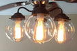 Modern Globe Ceiling Fan Light - Sweatfully