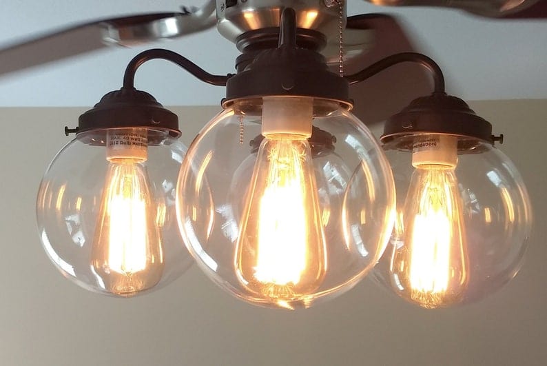 Modern Globe Ceiling Fan Light - Sweatfully